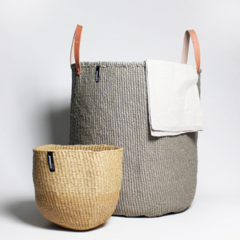 Mifuko Basket med håndtak – Warm grey XL