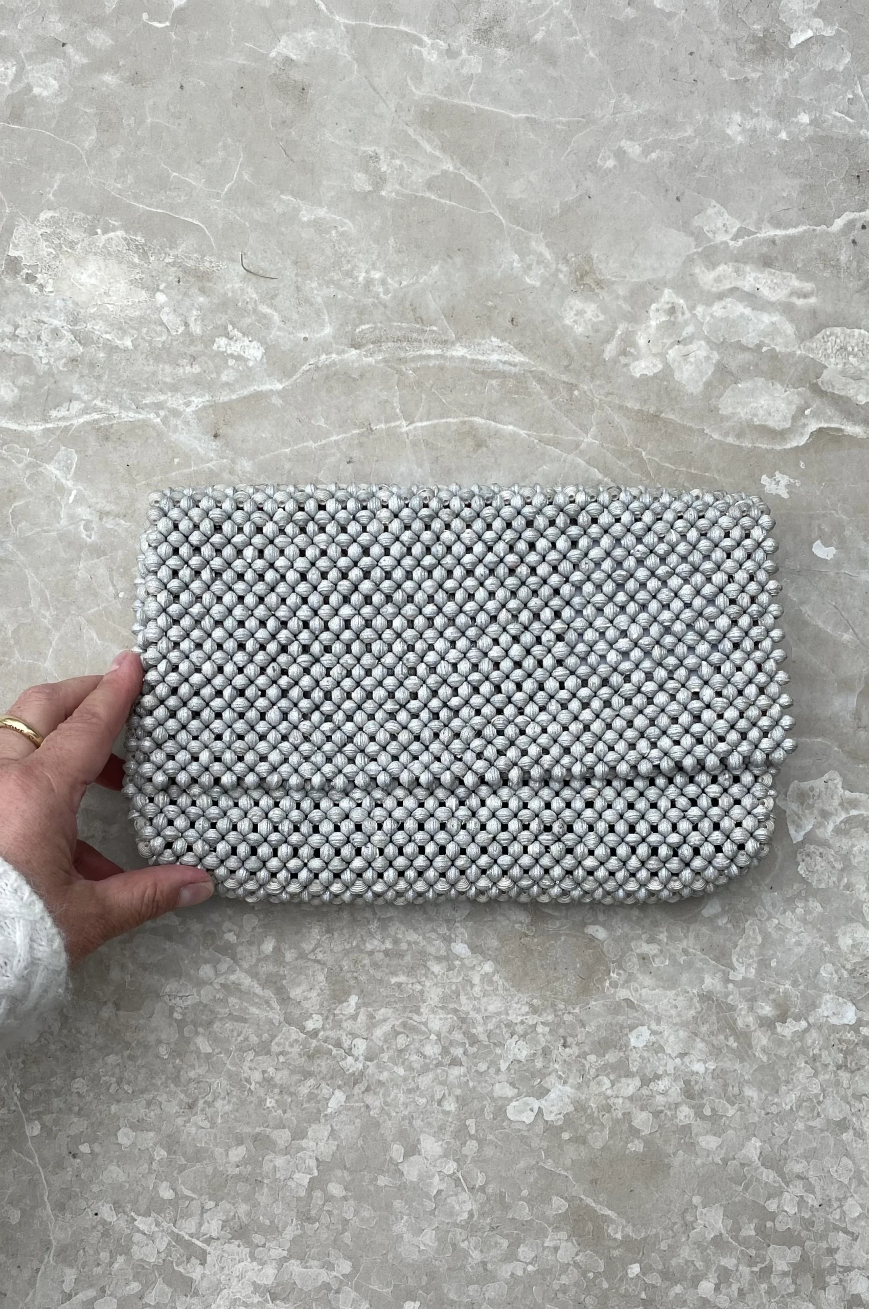 Big Wilma veske - selskapsveske - sølv