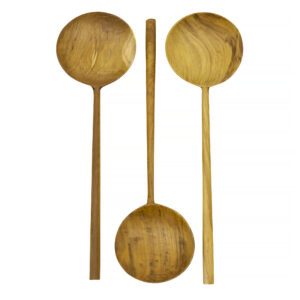 Teak serveringsskje