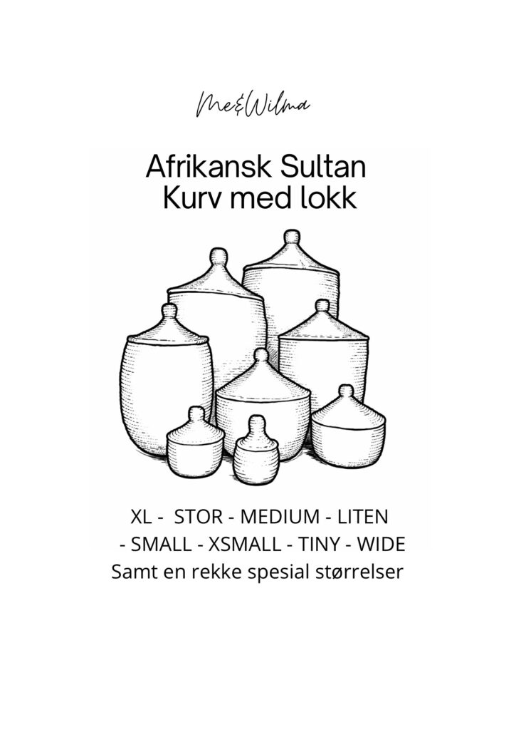 Afrikansk sultan kurv med lokk tegning