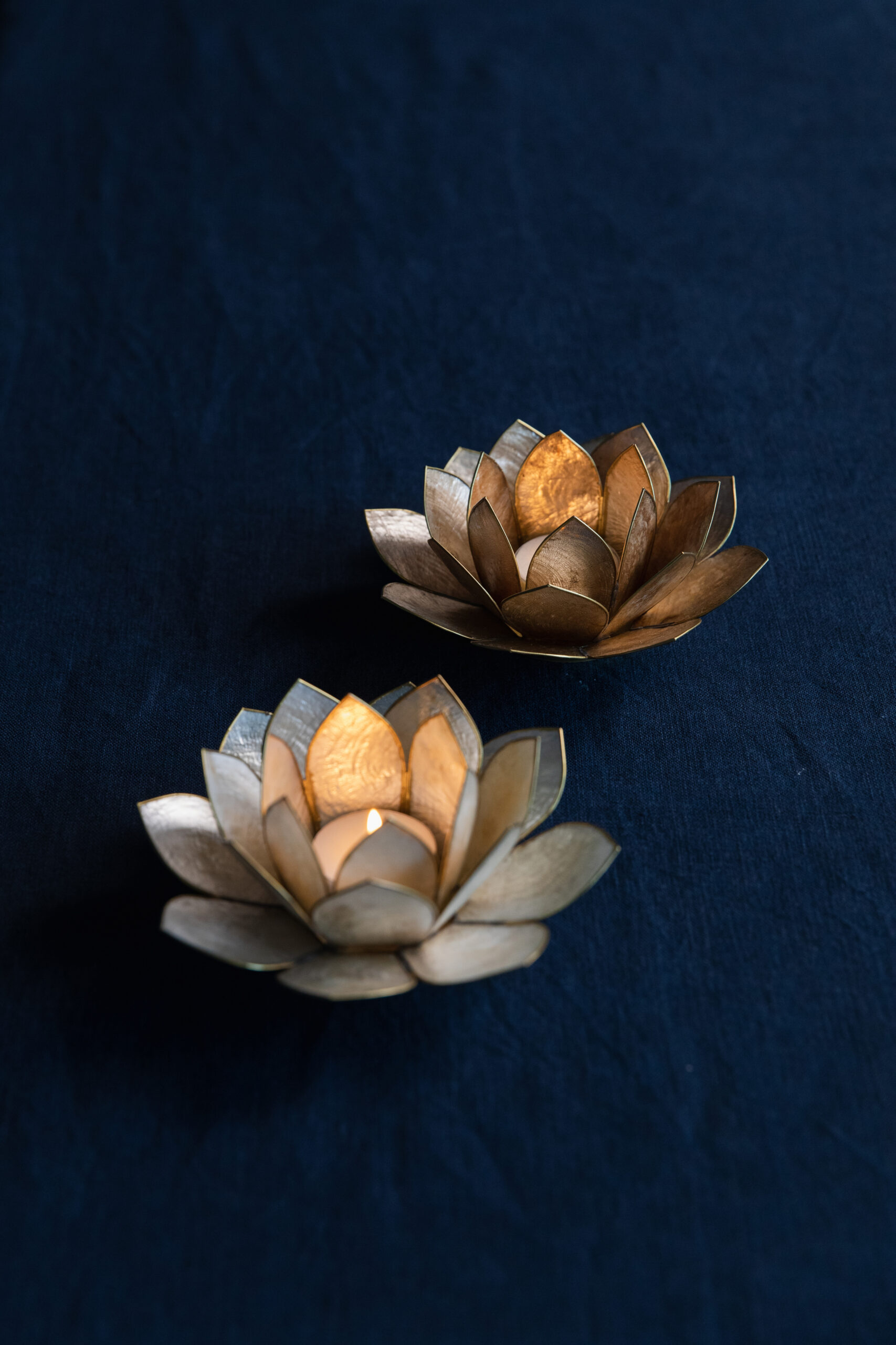 Kinta Lotus telysholder - naturlig - stor