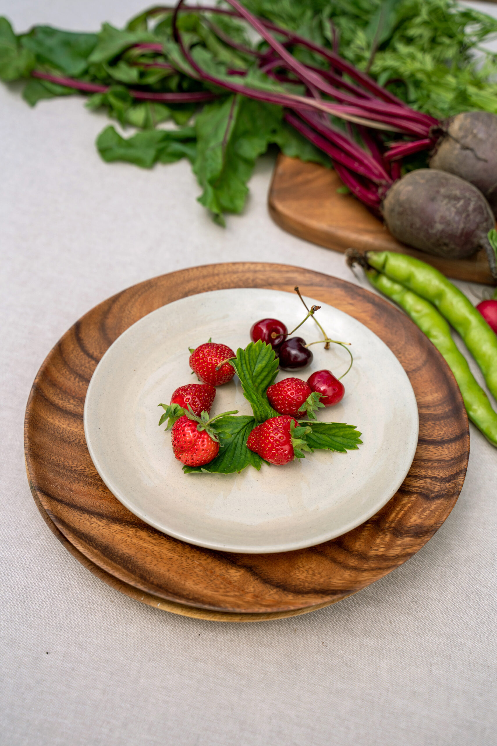 Kinta Rutunda Keramikk tallerken - 20 cm- sand beige