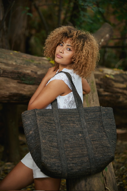 Madacraft shopper raffia - anthracite